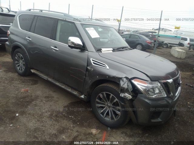 JN8AY2ND6KX010647 - 2019 NISSAN ARMADA SV/SL/PLATINUM Gray photo 1