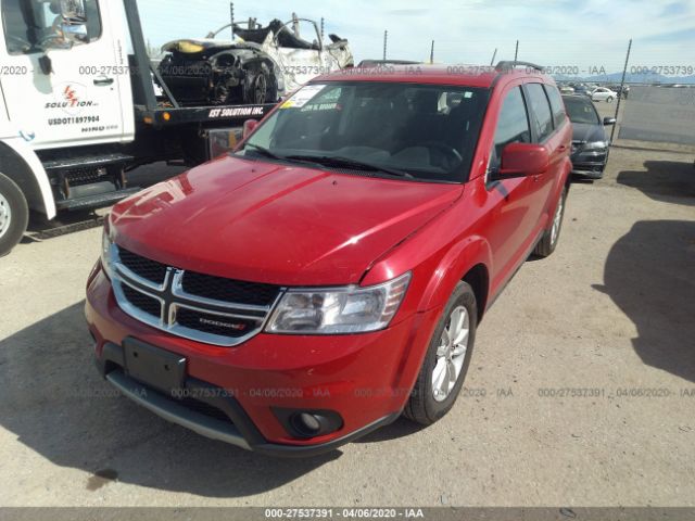 3C4PDCBG1ET178038 - 2014 DODGE JOURNEY SXT Red photo 2