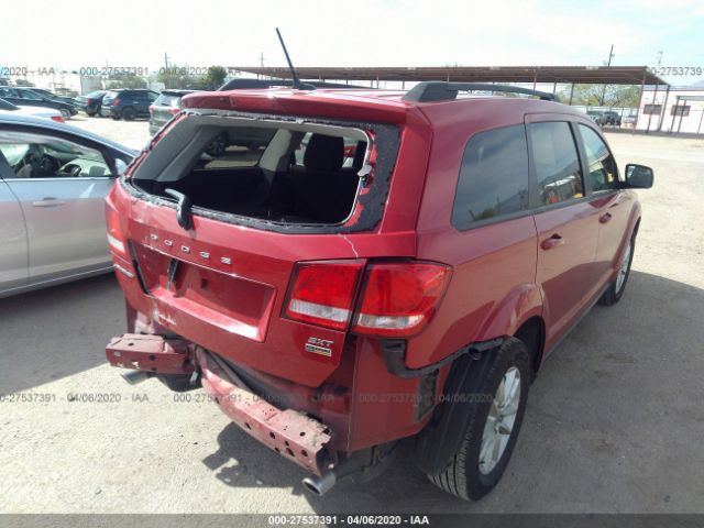 3C4PDCBG1ET178038 - 2014 DODGE JOURNEY SXT Red photo 4