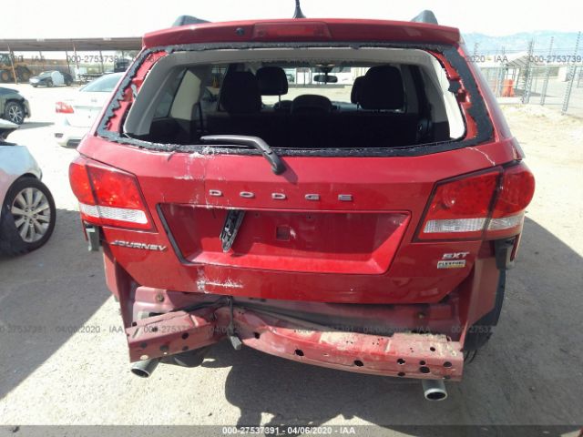 3C4PDCBG1ET178038 - 2014 DODGE JOURNEY SXT Red photo 6