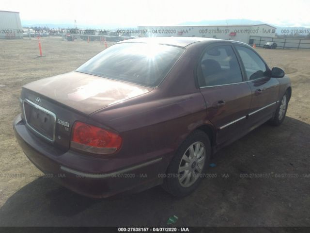 KMHWF35H45A189063 - 2005 HYUNDAI SONATA GLS/LX Purple photo 4