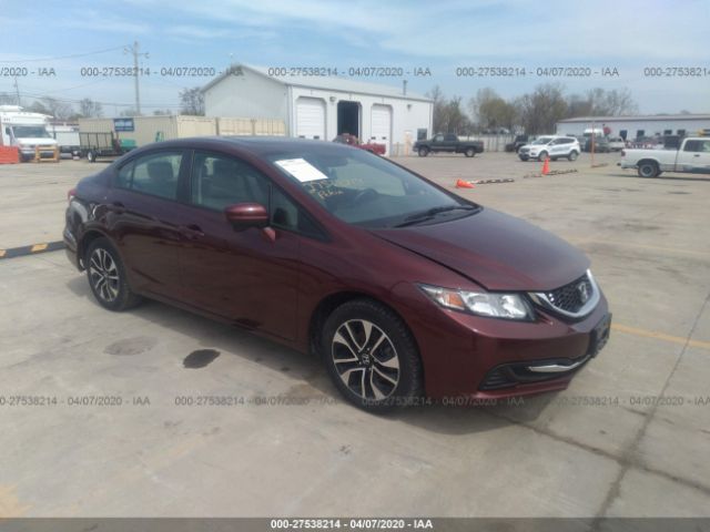 19XFB2F82FE109265 - 2015 HONDA CIVIC EX Red photo 1