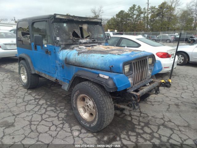 1J4FY19PXSP243439 - 1995 JEEP WRANGLER / YJ S/RIO GRANDE Blue photo 1