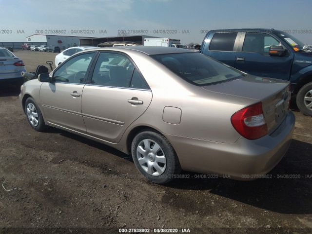 4T1BE32K02U511077 - 2002 TOYOTA CAMRY LE/XLE/SE Tan photo 3