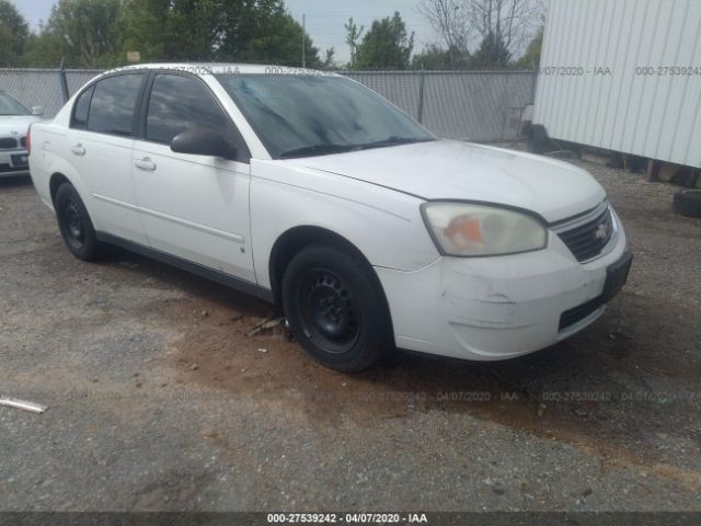 1G1ZS58F67F124328 - 2007 CHEVROLET MALIBU LS White photo 1