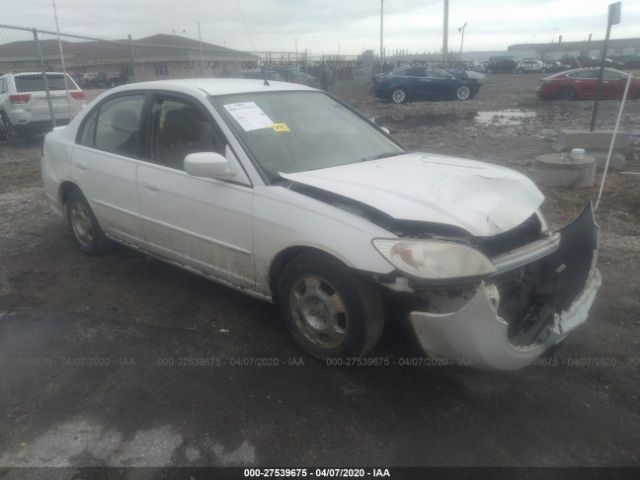 JHMES95615S023895 - 2005 HONDA CIVIC HYBRID White photo 1