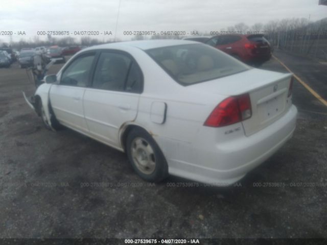 JHMES95615S023895 - 2005 HONDA CIVIC HYBRID White photo 3