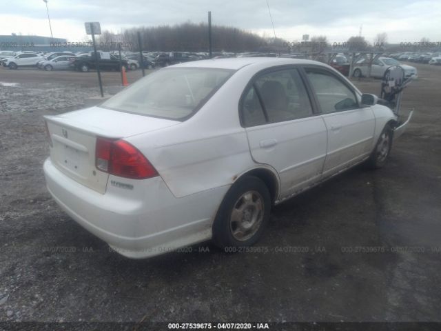 JHMES95615S023895 - 2005 HONDA CIVIC HYBRID White photo 4