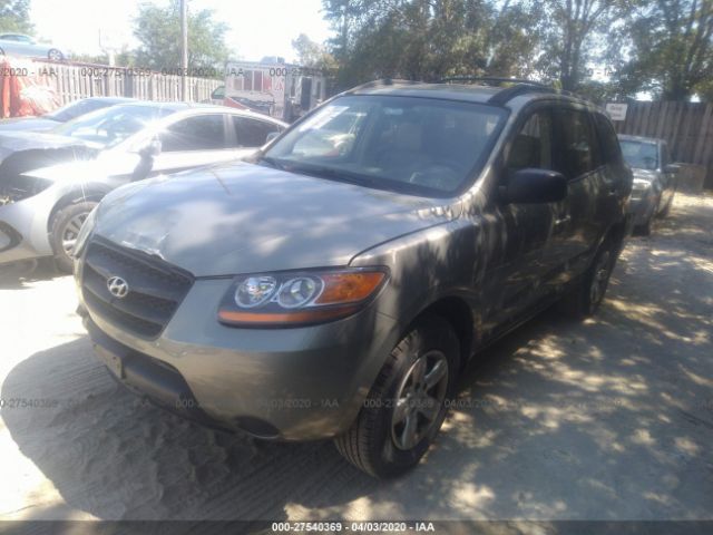 5NMSG73D29H308389 - 2009 HYUNDAI SANTA FE GLS Green photo 2