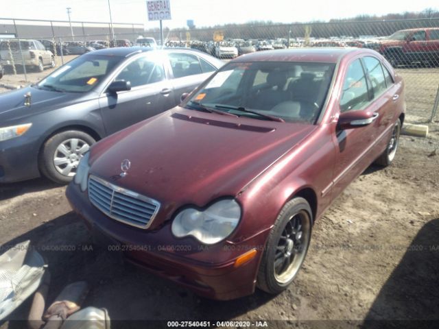 WDBRF61J91F019594 - 2001 MERCEDES-BENZ C 240 Purple photo 2