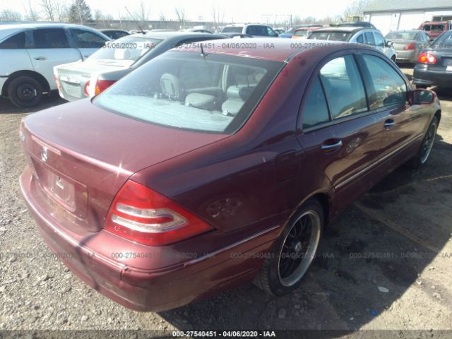 WDBRF61J91F019594 - 2001 MERCEDES-BENZ C 240 Purple photo 4