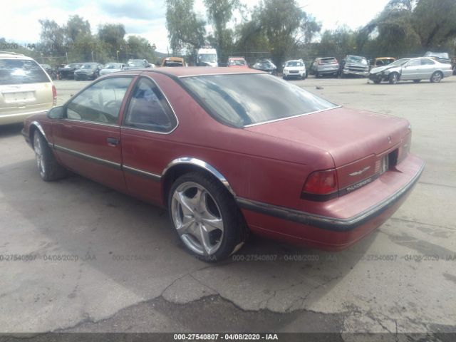 1FAPP6041LH113953 - 1990 FORD THUNDERBIRD  Burgundy photo 3