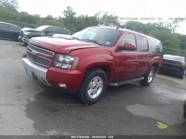 1GNSCJE00CR182837 - 2012 CHEVROLET SUBURBAN C1500 LT Red photo 2