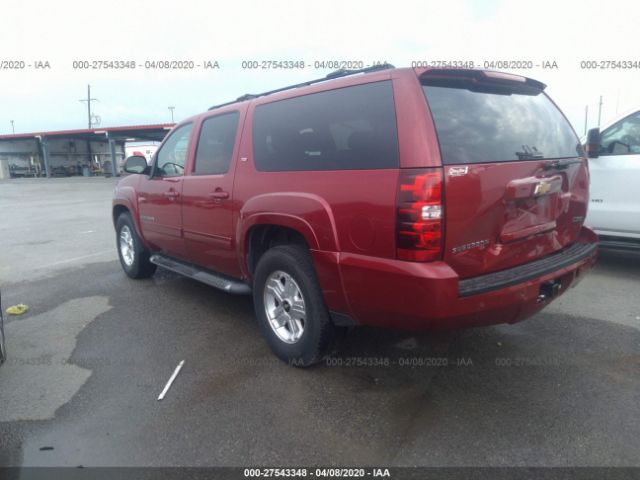 1GNSCJE00CR182837 - 2012 CHEVROLET SUBURBAN C1500 LT Red photo 3