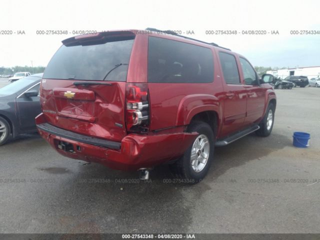 1GNSCJE00CR182837 - 2012 CHEVROLET SUBURBAN C1500 LT Red photo 4