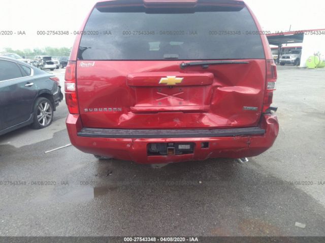 1GNSCJE00CR182837 - 2012 CHEVROLET SUBURBAN C1500 LT Red photo 6