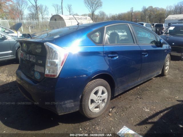 JTDKN3DU0A5204939 - 2010 TOYOTA PRIUS  Blue photo 4