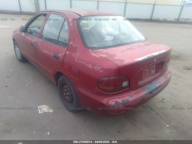 KMHVF24N6WU445118 - 1998 HYUNDAI ACCENT GL Red photo 3