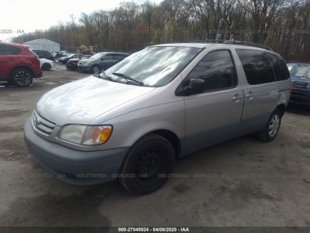 4T3ZF13C02U416307 - 2002 TOYOTA SIENNA LE/XLE Gray photo 2