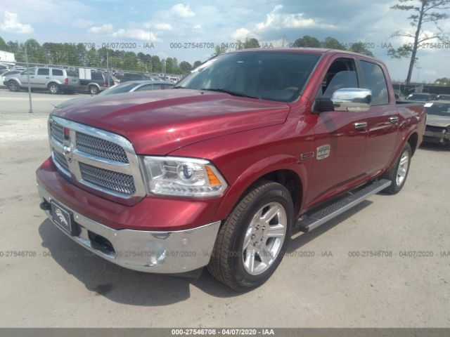 1C6RR6PM0FS750737 - 2015 RAM 1500 LONGHORN Red photo 2