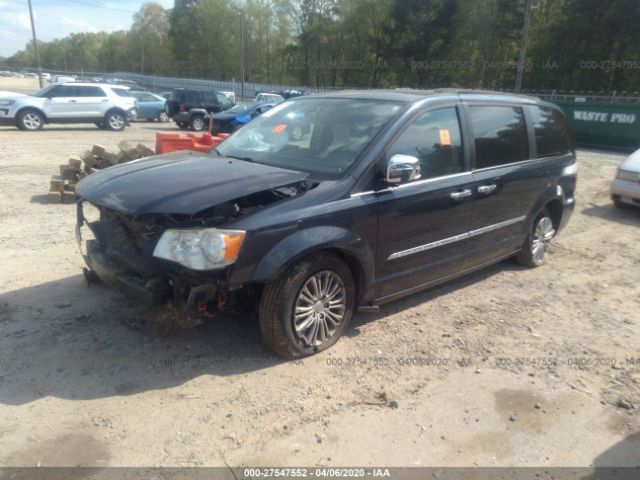 2C4RC1CG9DR712242 - 2013 CHRYSLER TOWN & COUNTRY TOURING L Dark Blue photo 2