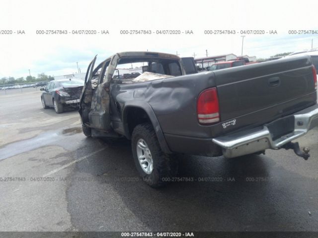 1B7GG42N42S677313 - 2002 DODGE DAKOTA SLT Gray photo 3