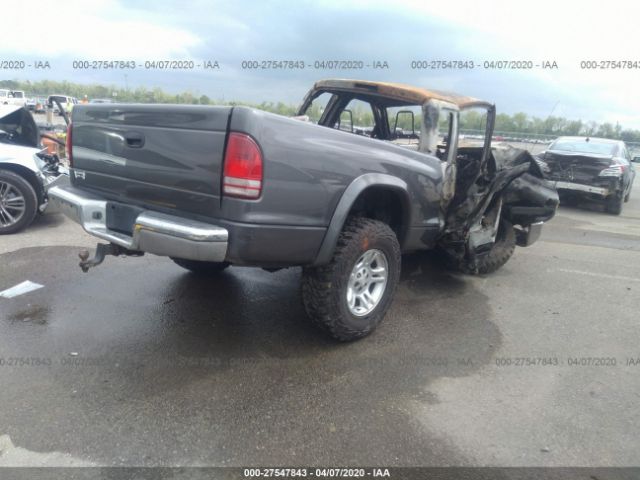 1B7GG42N42S677313 - 2002 DODGE DAKOTA SLT Gray photo 4