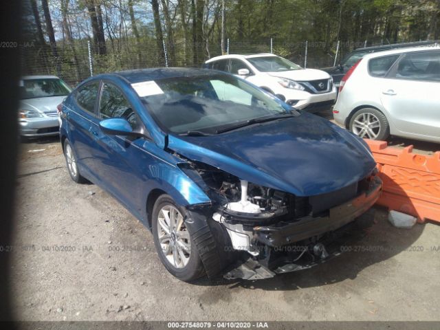 KMHDH4AE8GU570239 - 2016 HYUNDAI ELANTRA SE/SPORT/LIMITED Blue photo 1