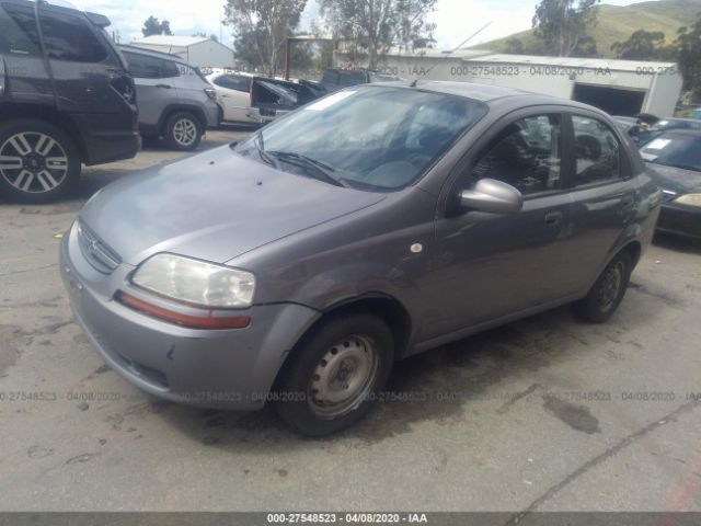 KL1TD56676B573914 - 2006 CHEVROLET AVEO LS Gray photo 2