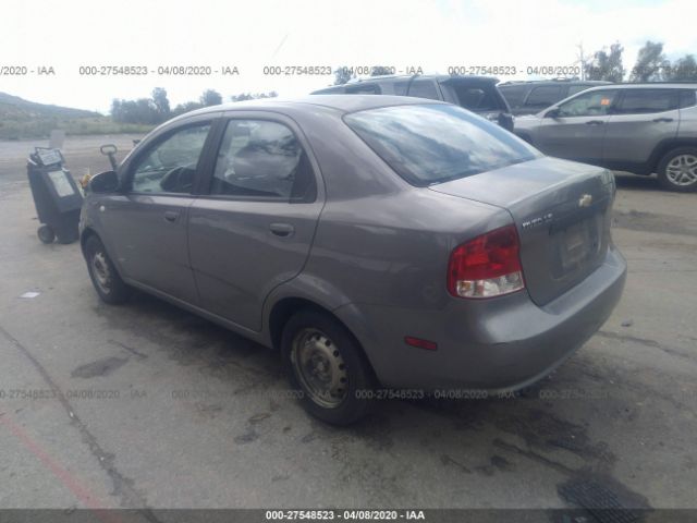 KL1TD56676B573914 - 2006 CHEVROLET AVEO LS Gray photo 3