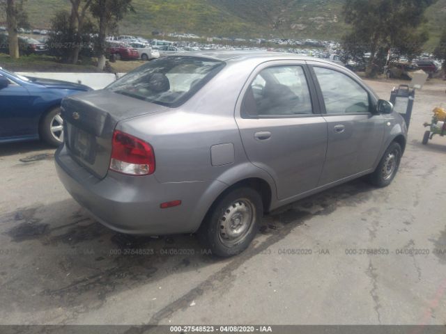 KL1TD56676B573914 - 2006 CHEVROLET AVEO LS Gray photo 4