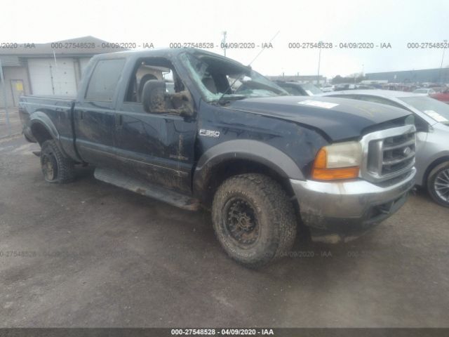 1FTSW31F81ED75957 - 2001 FORD F350 SRW SUPER DUTY Blue photo 1