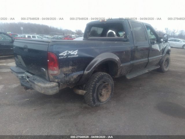 1FTSW31F81ED75957 - 2001 FORD F350 SRW SUPER DUTY Blue photo 4