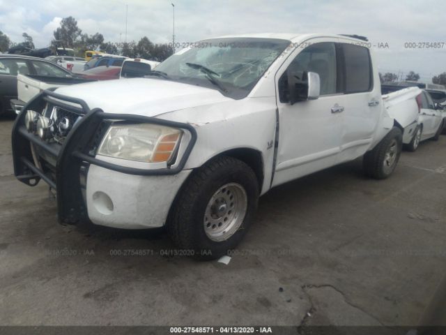 1N6AA07B34N552722 - 2004 NISSAN TITAN XE/SE/LE White photo 2