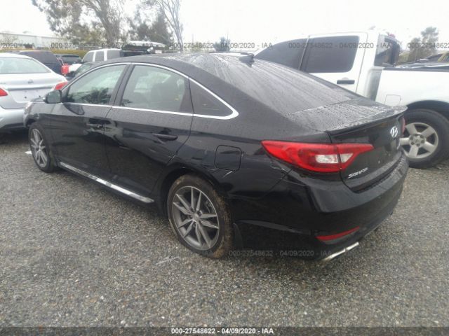 5NPE34AB5HH513635 - 2017 HYUNDAI SONATA SPORT/LIMITED Black photo 3