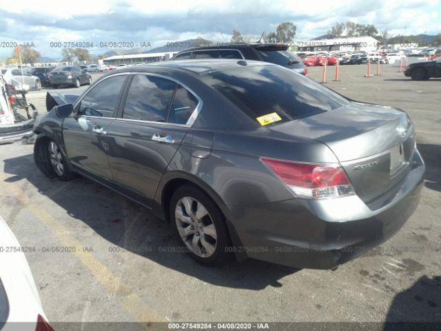 1HGCP36838A001111 - 2008 HONDA ACCORD EXL Gray photo 3