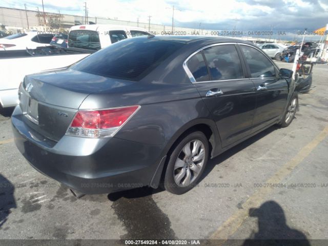 1HGCP36838A001111 - 2008 HONDA ACCORD EXL Gray photo 4