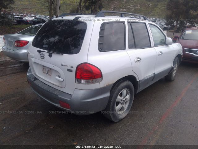 KM8SC13E65U995943 - 2005 HYUNDAI SANTA FE GLS/LX White photo 4