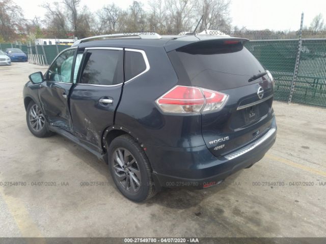 5N1AT2MV9GC847133 - 2016 NISSAN ROGUE S/SL/SV Blue photo 3