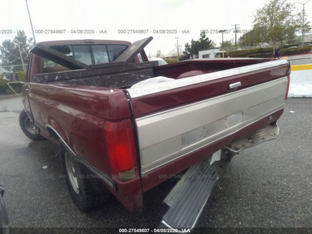 1FTDF15N9MLA64746 - 1991 FORD F150  Red photo 3