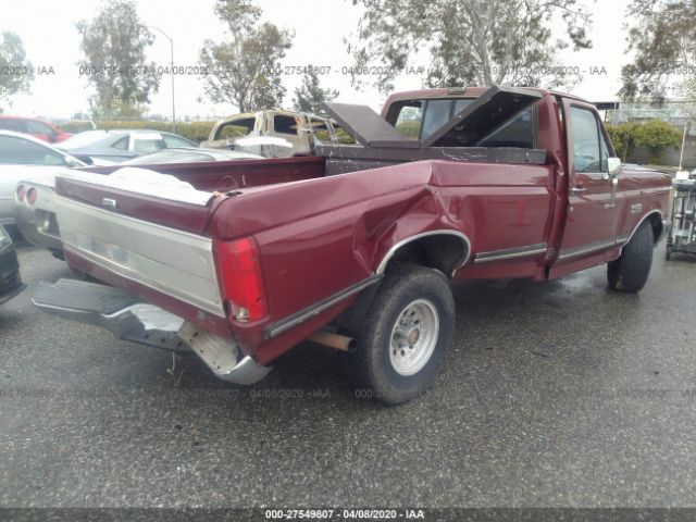 1FTDF15N9MLA64746 - 1991 FORD F150  Red photo 4