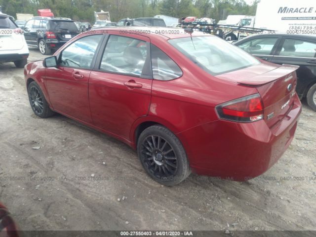 1FAHP3GN1BW153509 - 2011 FORD FOCUS SES Red photo 3