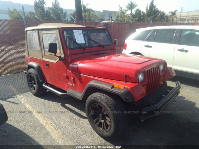 1J4FY19P9RP474391 - 1994 JEEP WRANGLER / YJ S Red photo 1