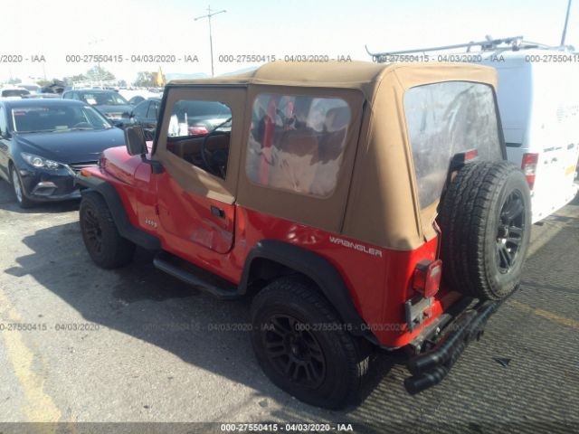 1J4FY19P9RP474391 - 1994 JEEP WRANGLER / YJ S Red photo 3