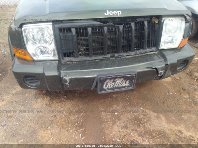 1J8HG48K76C318628 - 2006 JEEP COMMANDER  Green photo 6