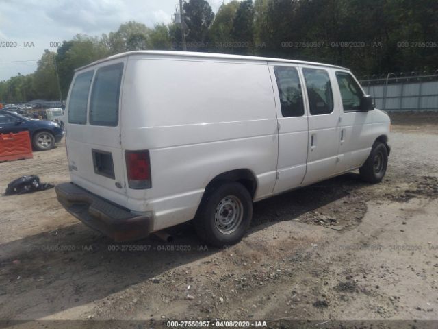 1FTRE14273HA33285 - 2003 FORD ECONOLINE E150 VAN White photo 4