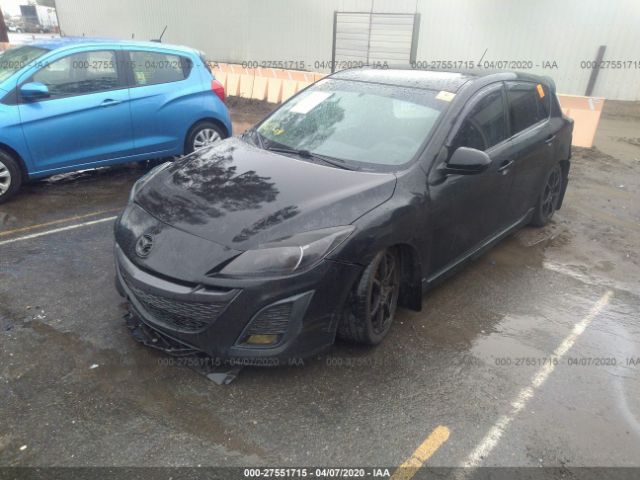 JM1BL1H68A1202935 - 2010 MAZDA 3 S Black photo 2