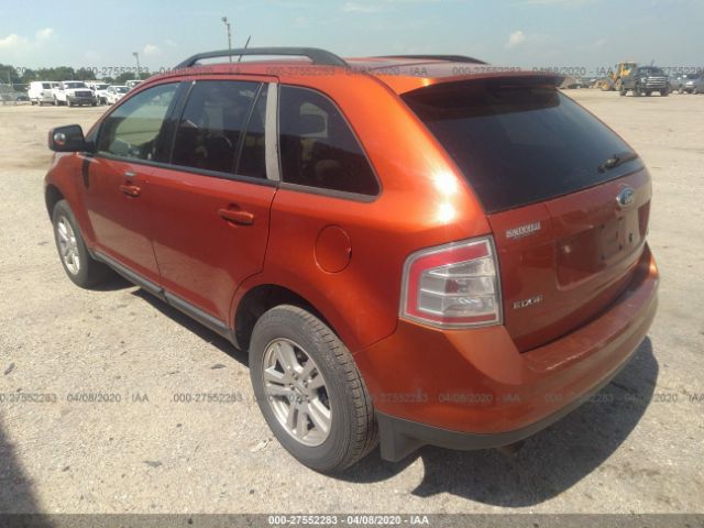 2FMDK38C17BA70400 - 2007 FORD EDGE SEL Orange photo 3