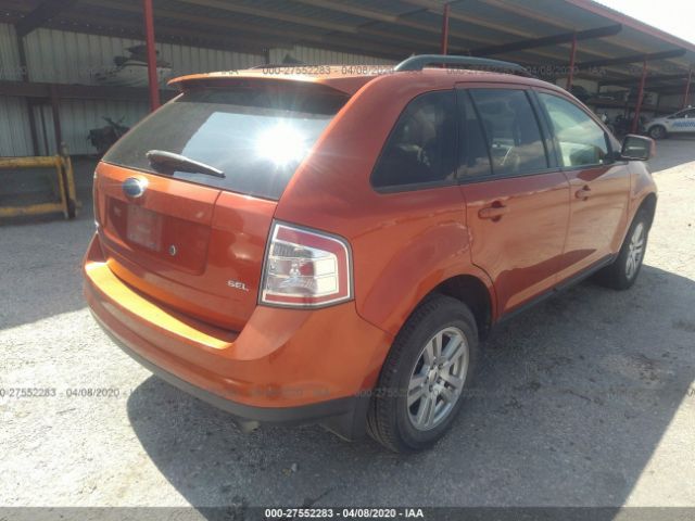 2FMDK38C17BA70400 - 2007 FORD EDGE SEL Orange photo 4