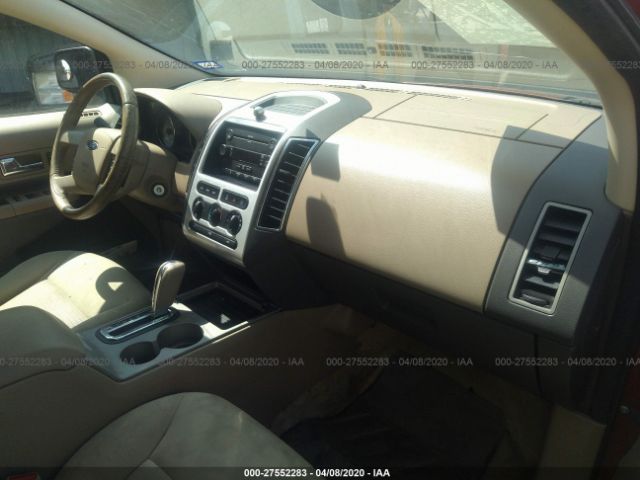 2FMDK38C17BA70400 - 2007 FORD EDGE SEL Orange photo 5